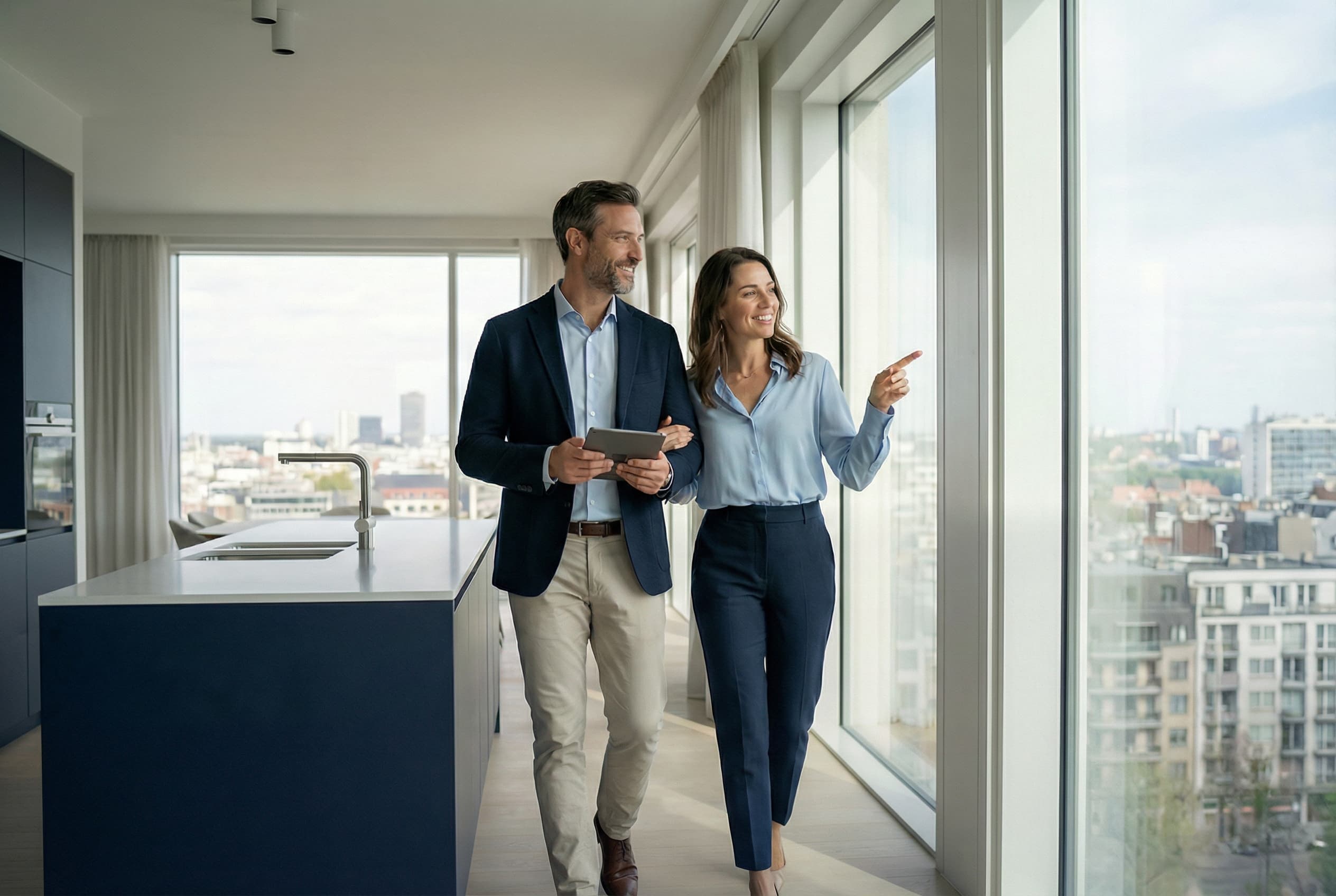 Jeune couple accompagné par ETANO dans leur projet immobilier en Belgique